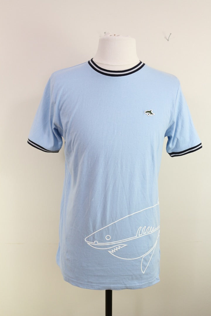 T-shirt homme Le Shark bleu clair imprimé requin taille M 4