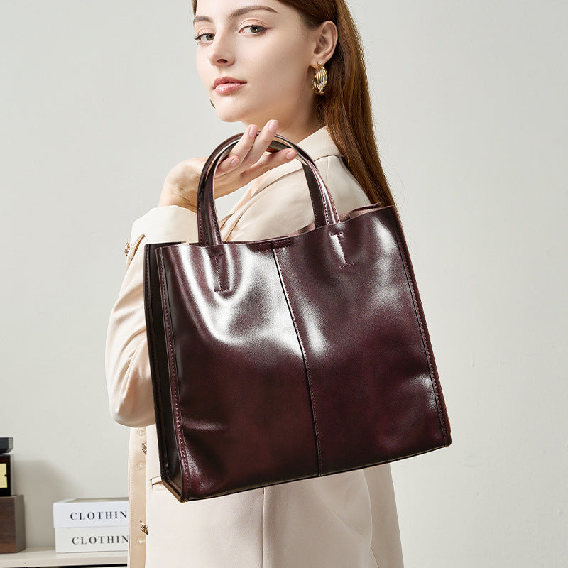 Sac cabas cuir de vachette tanné végétal – photo 1 – Frippin'Dealz