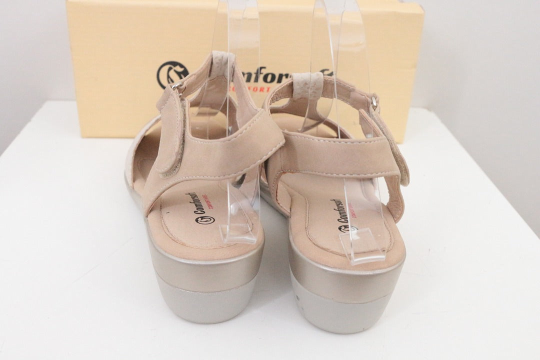 Sandales compensées Comforsoft beige crème taille 39 confort 8