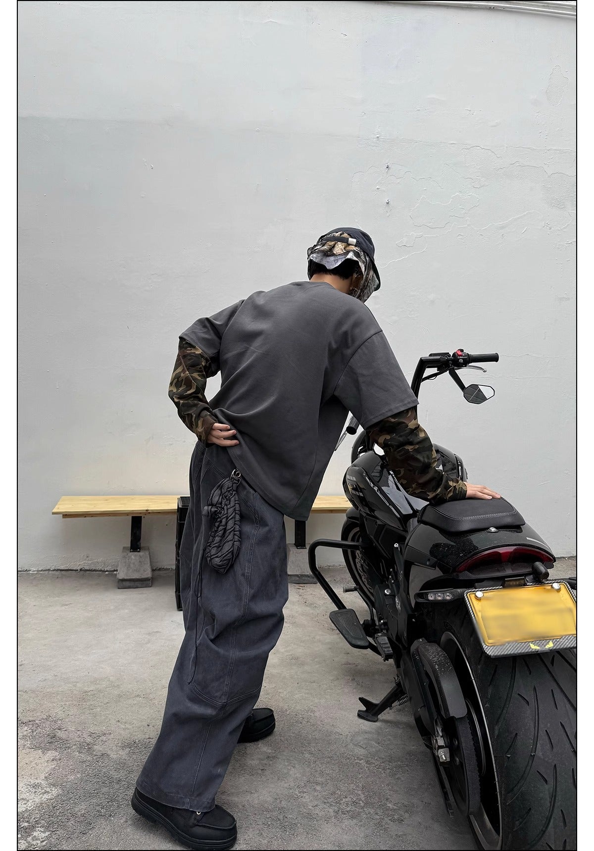Jean droit large rétro pour homme, pantalon déstructuré à jambes larges 16