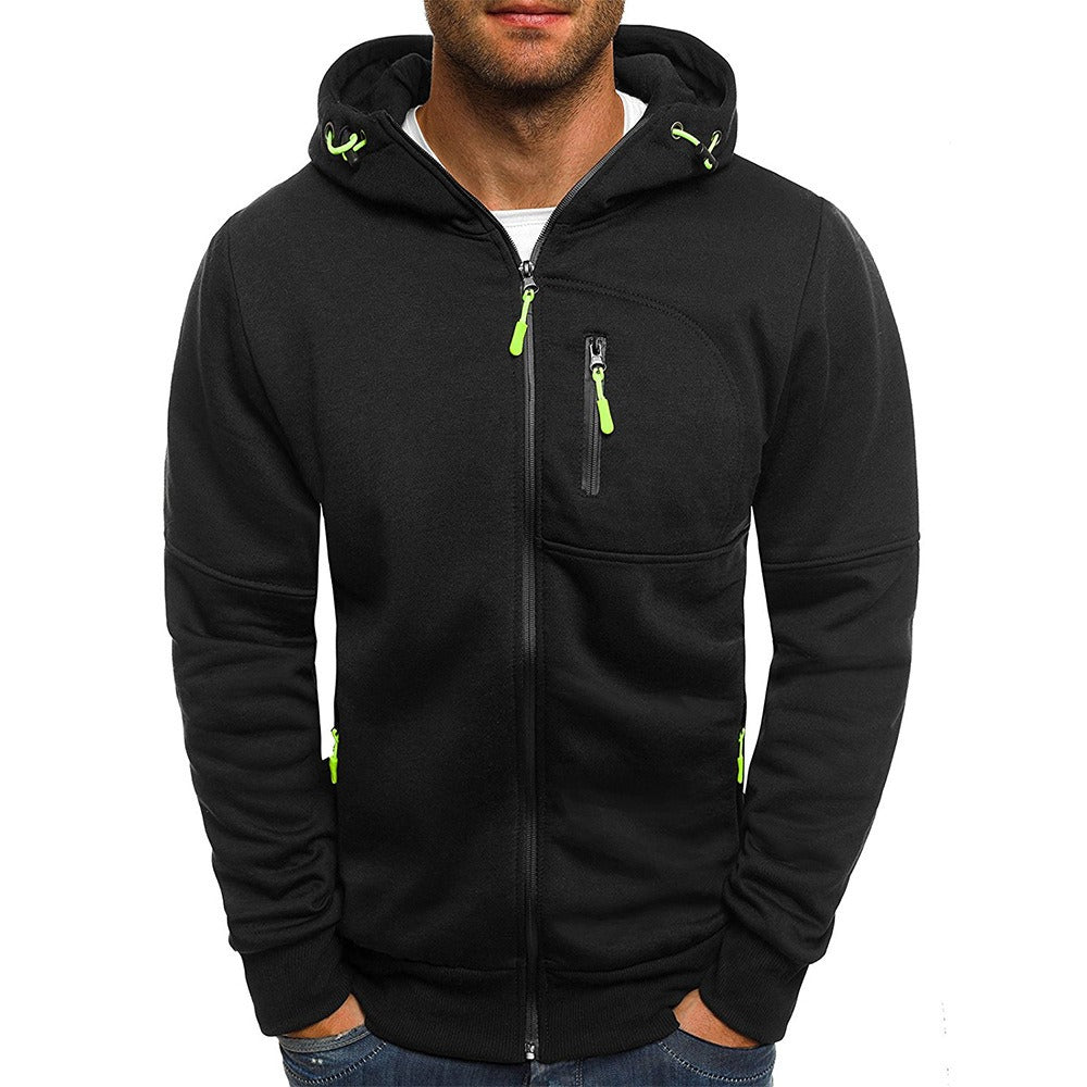 Gilet à capuche en jacquard pour homme, style sport et loisirs, 8 coloris 12