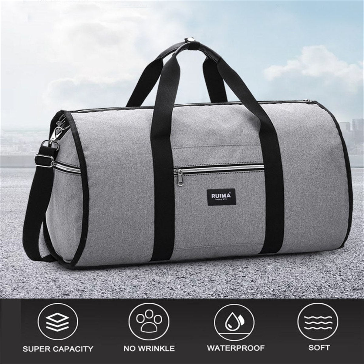 Sac de voyage 2 en 1 porte-costume homme imperméable 4 couleurs 8