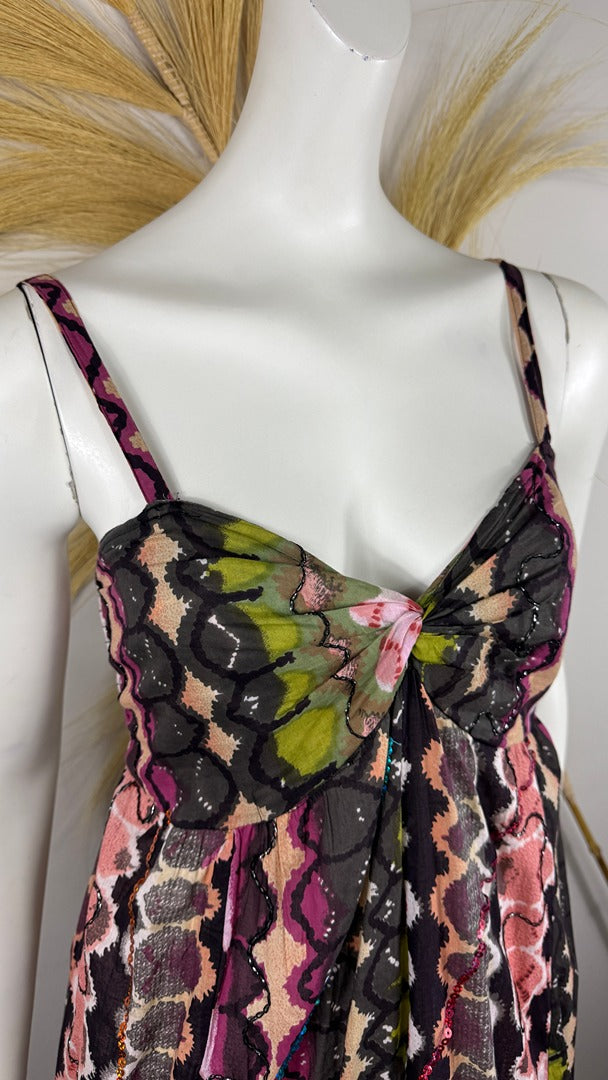 Robe longue Pucci & Cos multicolore bohème chic S/m 5