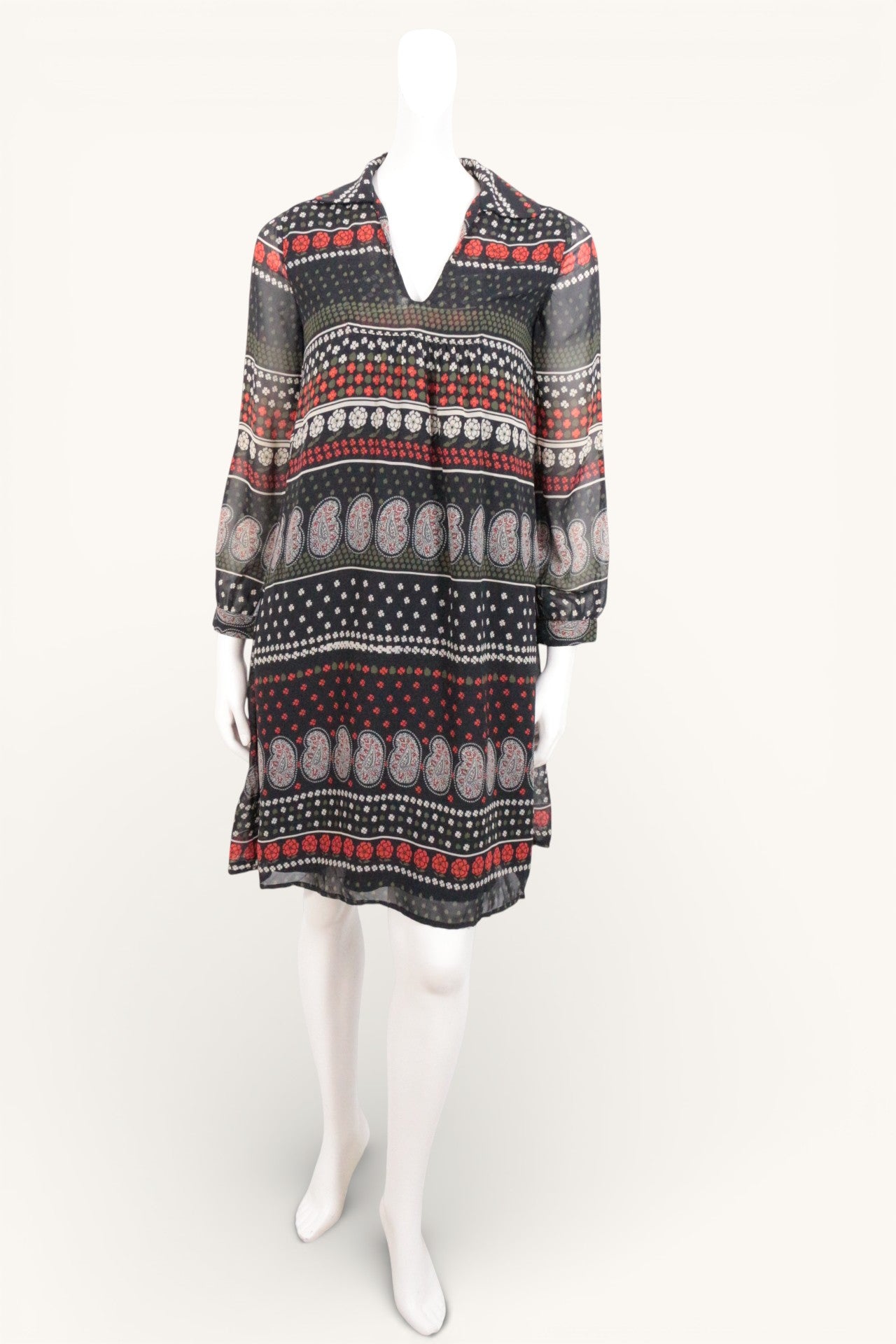 Molly Bracken Robe mi-longue Polyester Noir, Kaki, Rouge XS  Neuf
