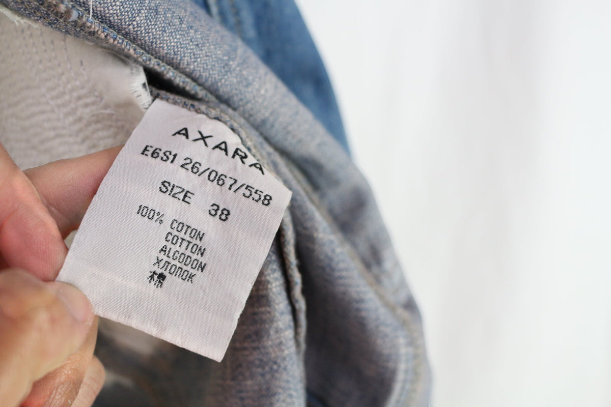 Veste Jean Femme Y2K McBling Brodée Cloutée Coupe Cintrée Denim Destroy 10