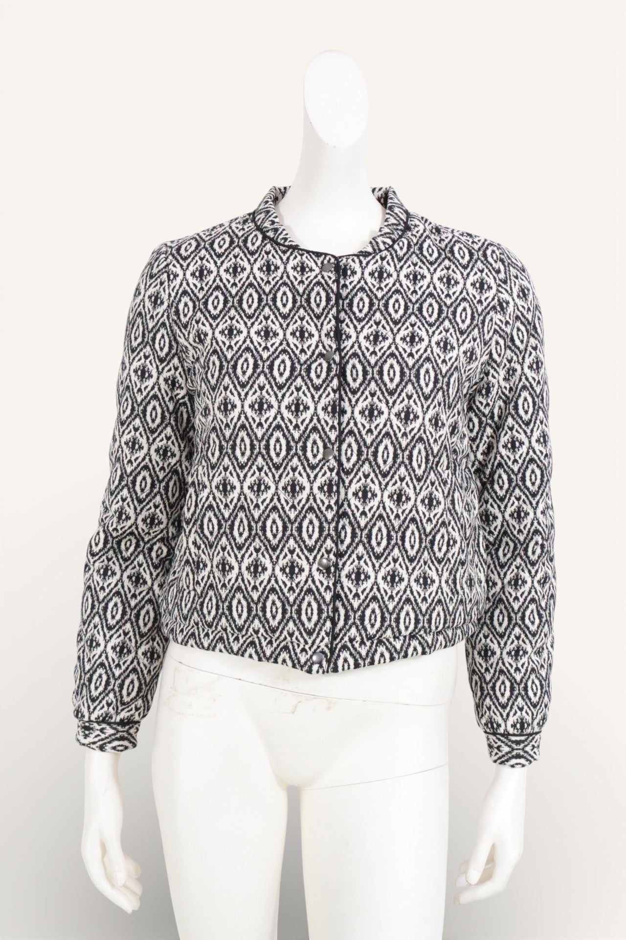 Caroll Veste Coton, Polyester, Viscose Noir, Blanc   Neuf