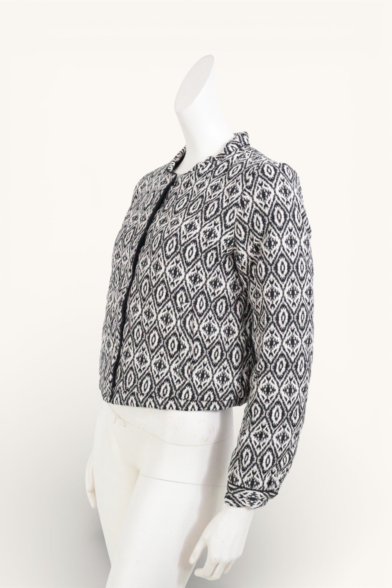 Caroll Veste Coton, Polyester, Viscose Noir, Blanc   Neuf 6