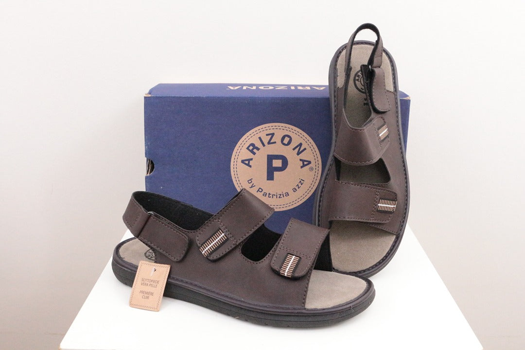 Sandales Patrizia Azzi cuir marron 44 neuves 1