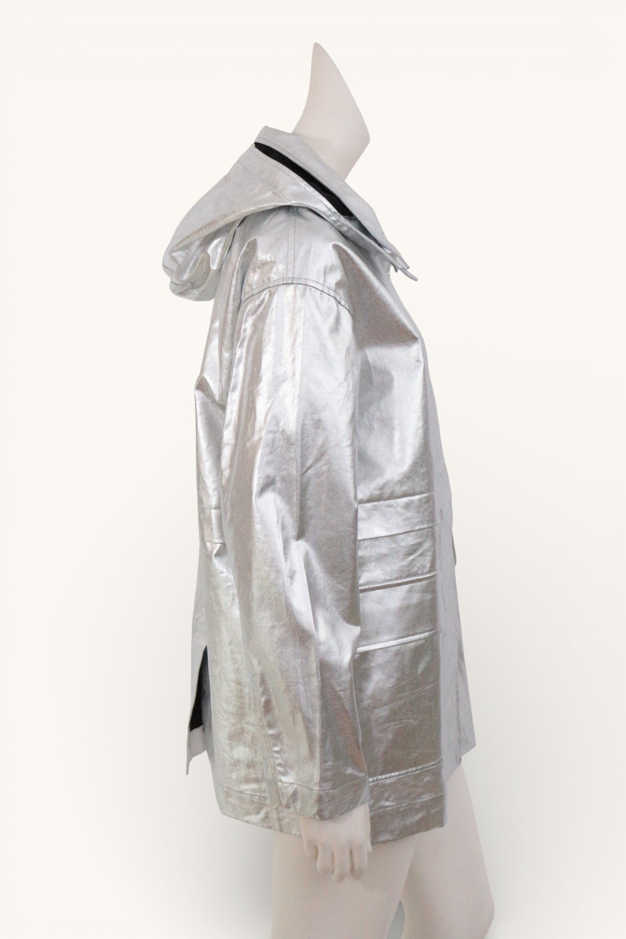 IKKS – Parka – Baumwolle, Polyurethan – Grau, Silbern 10