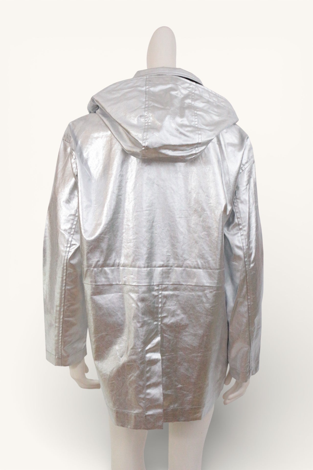 IKKS – Parka – Baumwolle, Polyurethan – Grau, Silbern 8