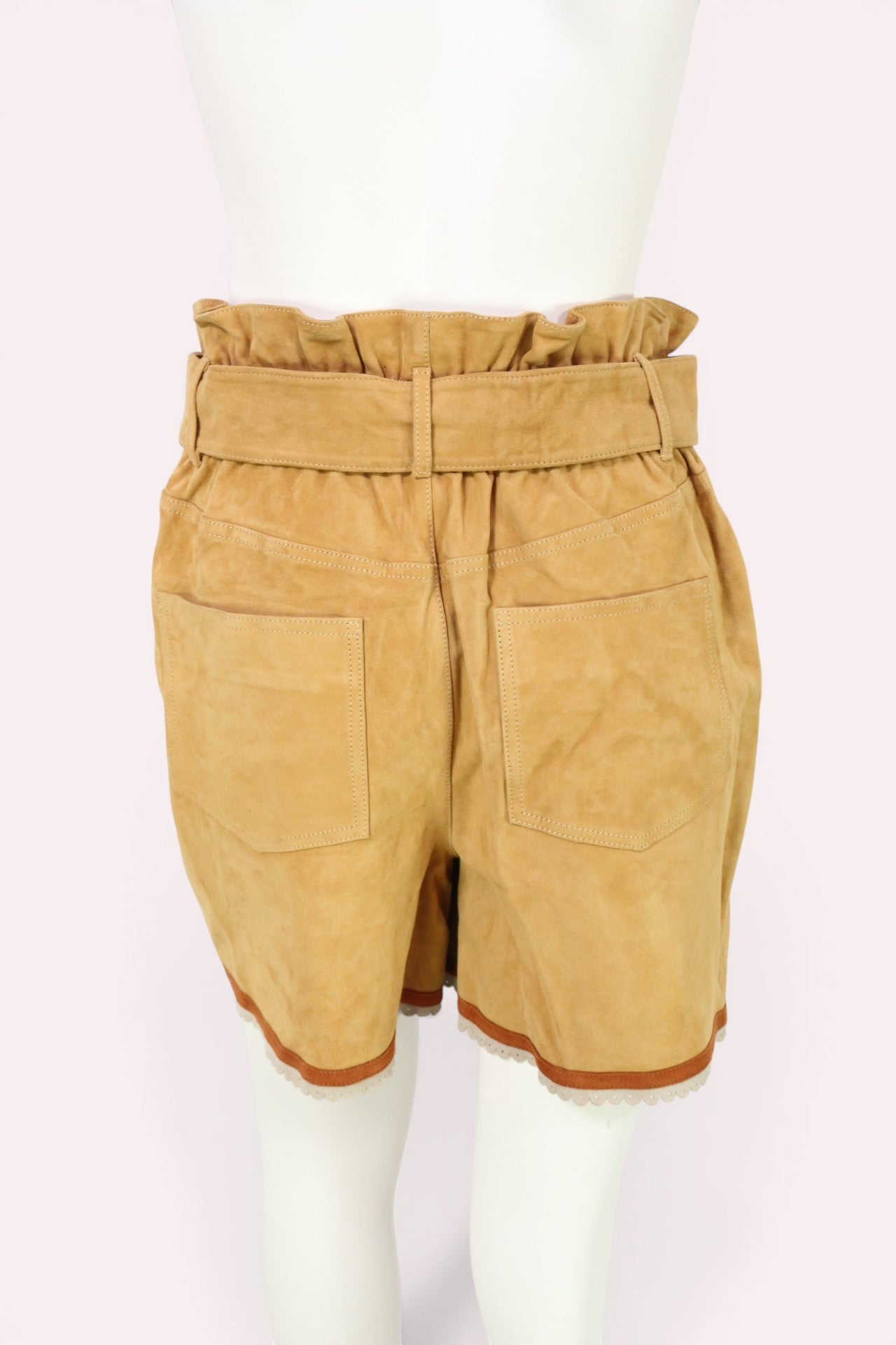 Short Claudie Pierlot cuir de chèvre camel taille 38 6