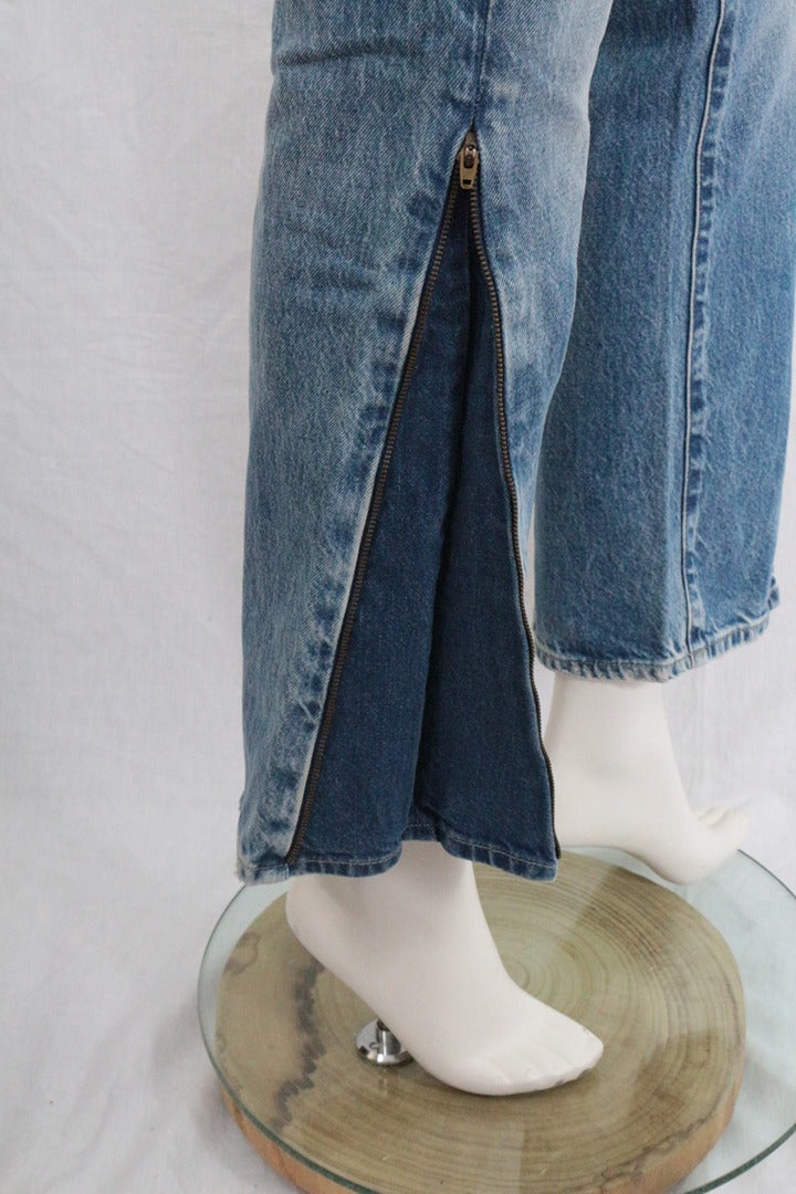 Jean Denham Heidi high rise straight fit bleu clair taille 30 Neuf avec étiquette vintage 90s 8