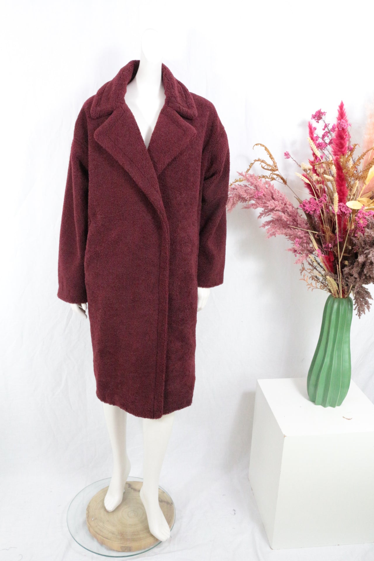 Suncoo Manteau Long Coton, Polyester Bordeaux L  Neuf 9