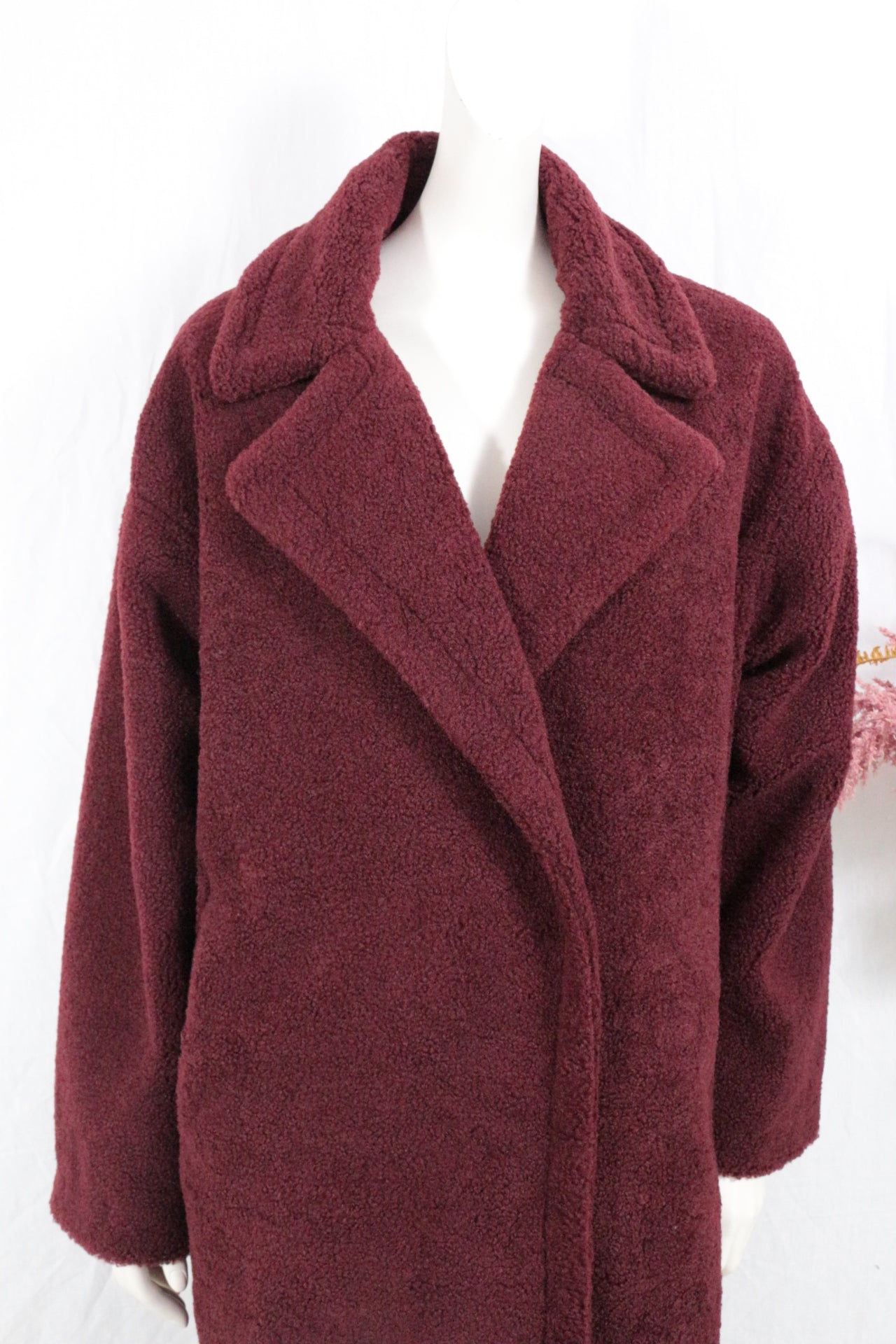 Suncoo Manteau Long Coton, Polyester Bordeaux L  Neuf 12