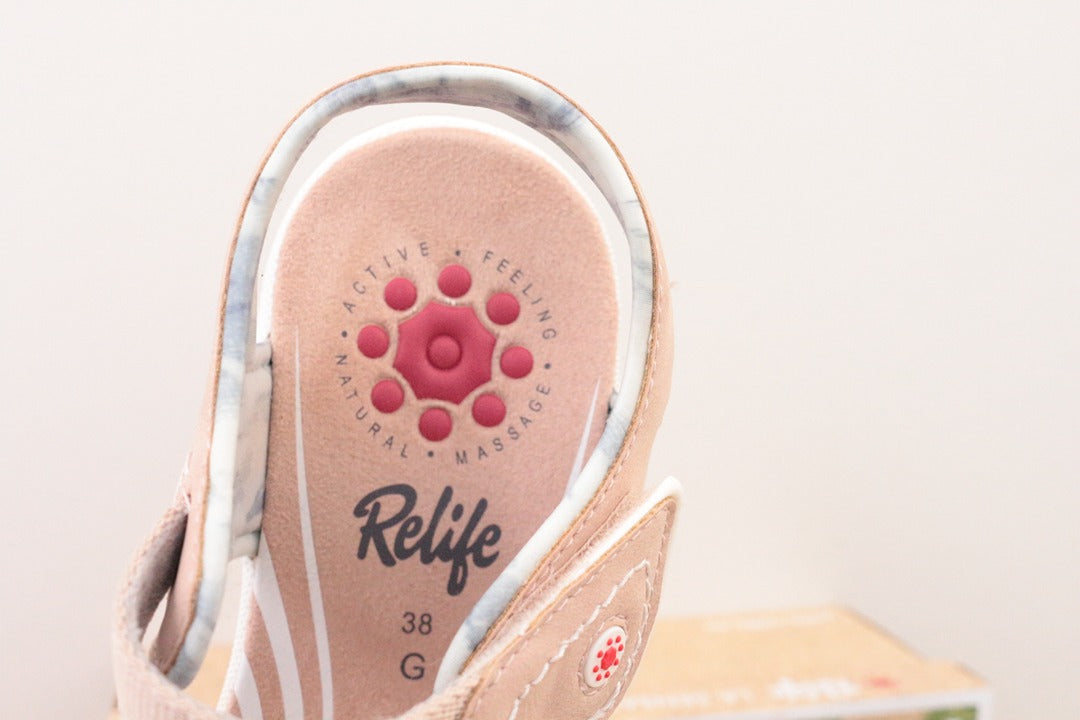 Sandales Relife confort rose 38 neuves avec boîte 6