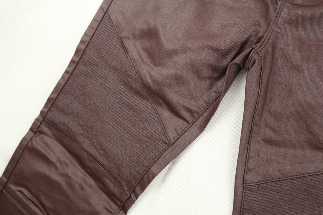 Pantalon enduit marron bordeaux slim taille 36 S Archive Fashion 4