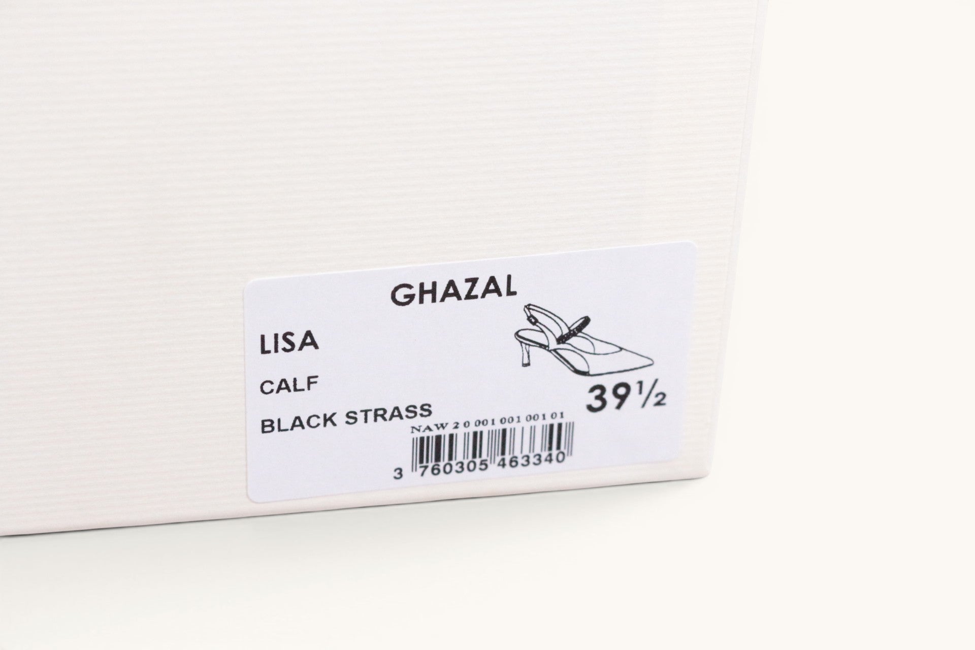 Escarpins Ghazal Paris "Lisa" slingback cuir noir et strass NEUFS - Taille 39.5 11
