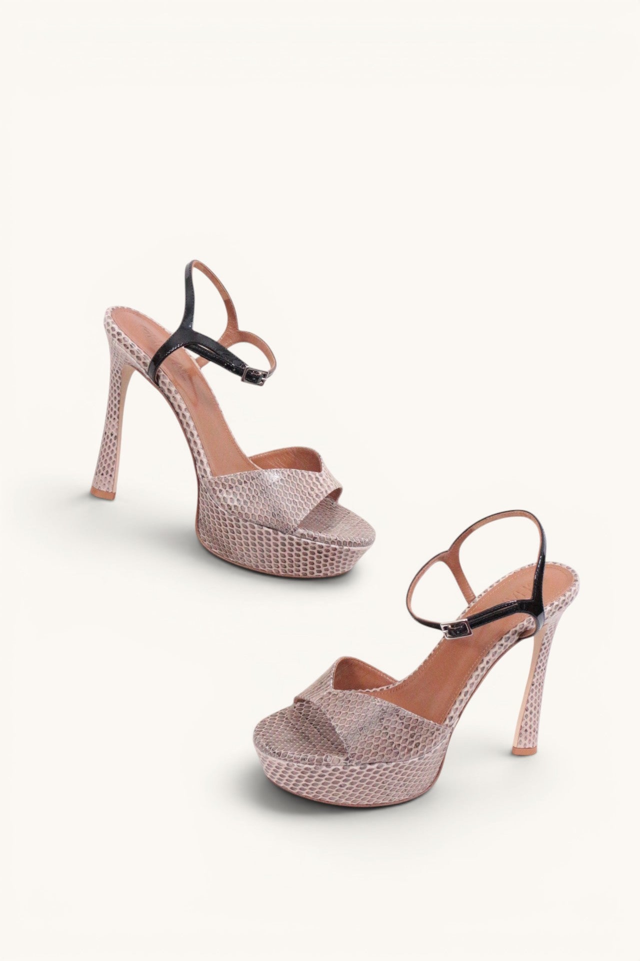 Sandales Ghazal Paris Bella cuir python NEUVES avec boîte et dustbag