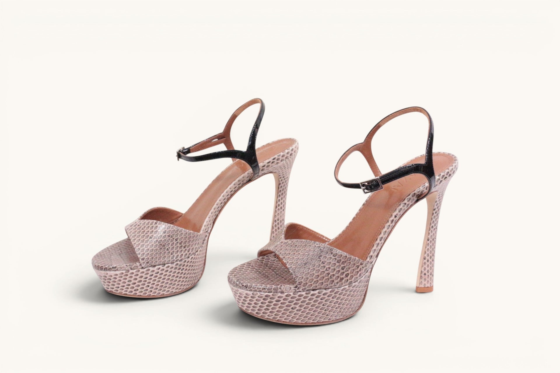 Sandales Ghazal Paris Bella cuir python NEUVES avec boîte et dustbag 3