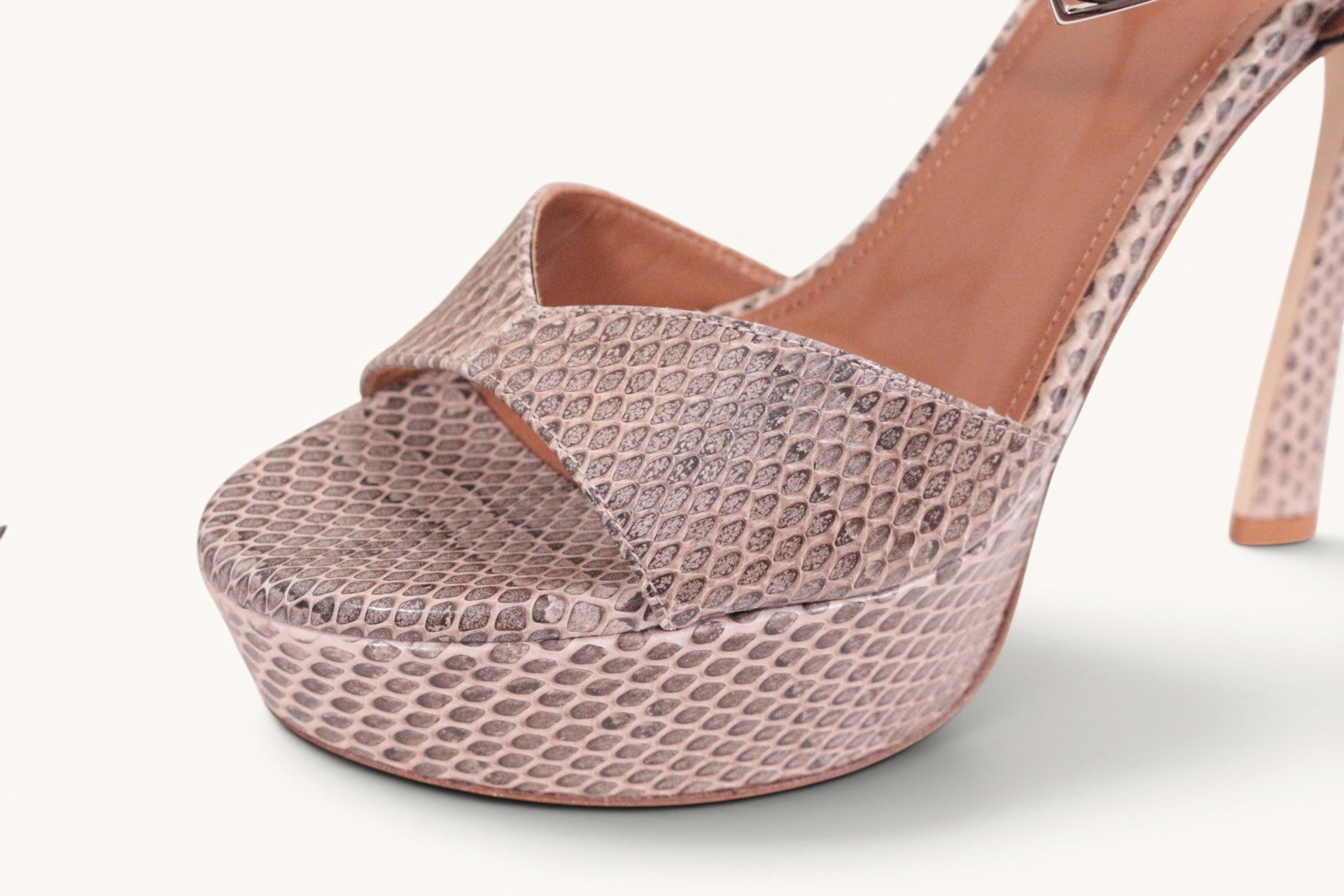 Sandales Ghazal Paris Bella cuir python NEUVES avec boîte et dustbag 4