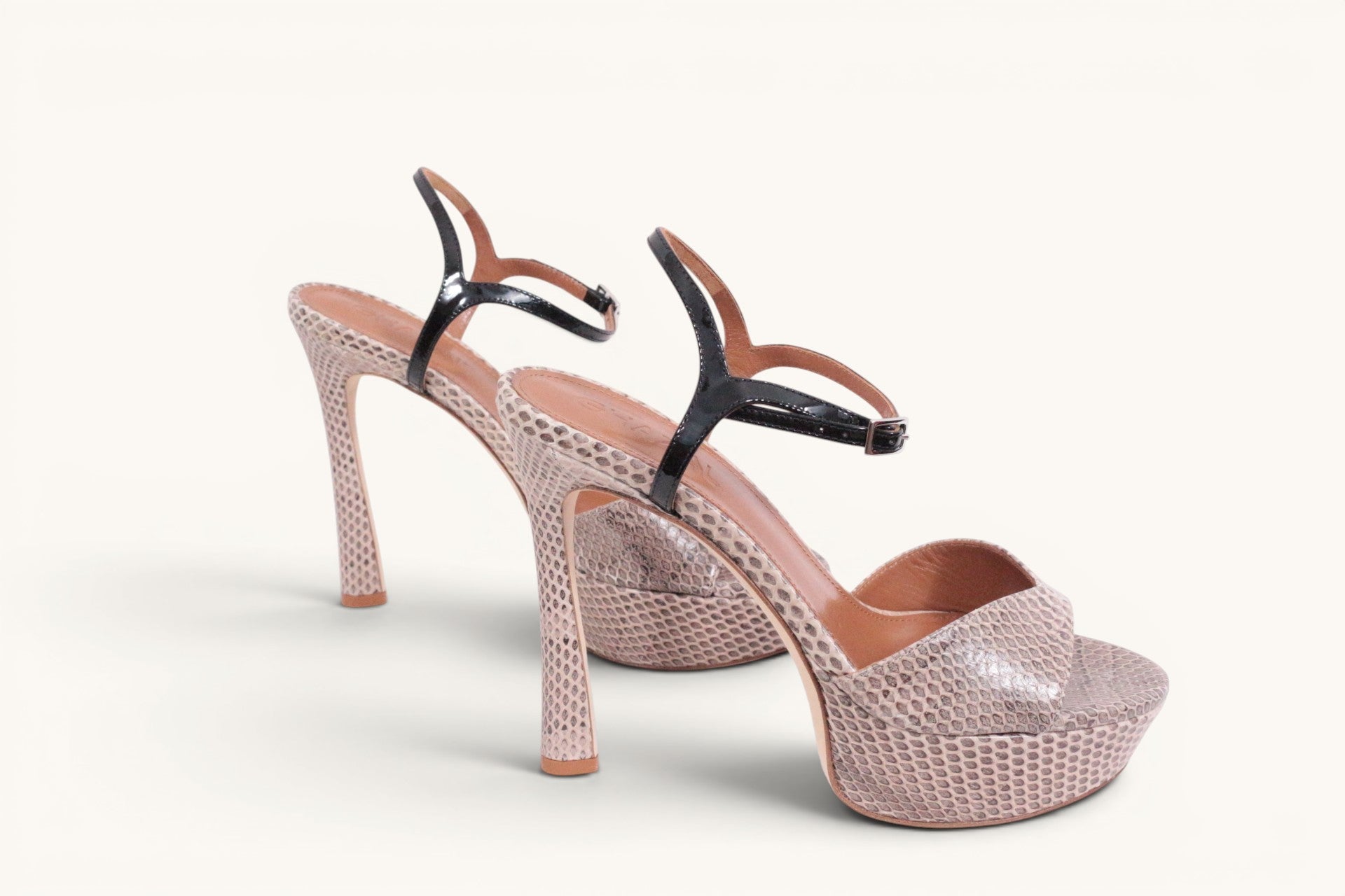 Sandales Ghazal Paris Bella cuir python NEUVES avec boîte et dustbag 6