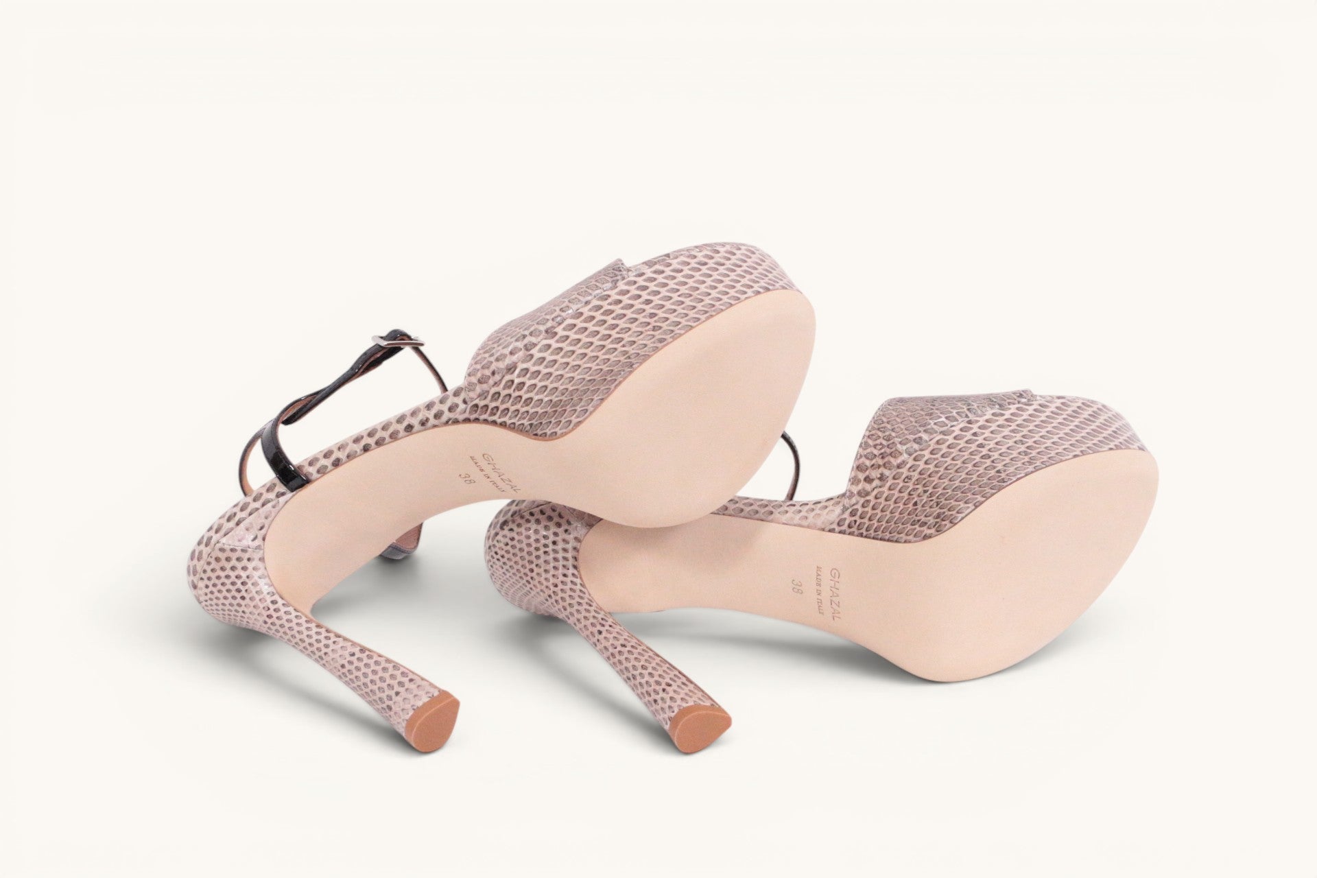 Sandales Ghazal Paris Bella cuir python NEUVES avec boîte et dustbag 8