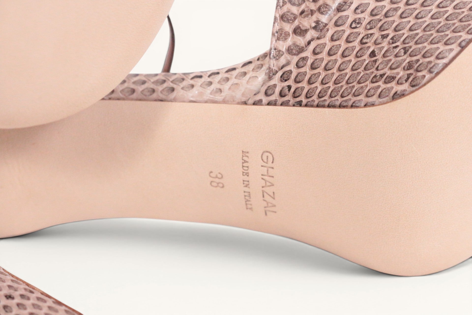 Sandales Ghazal Paris Bella cuir python NEUVES avec boîte et dustbag 9