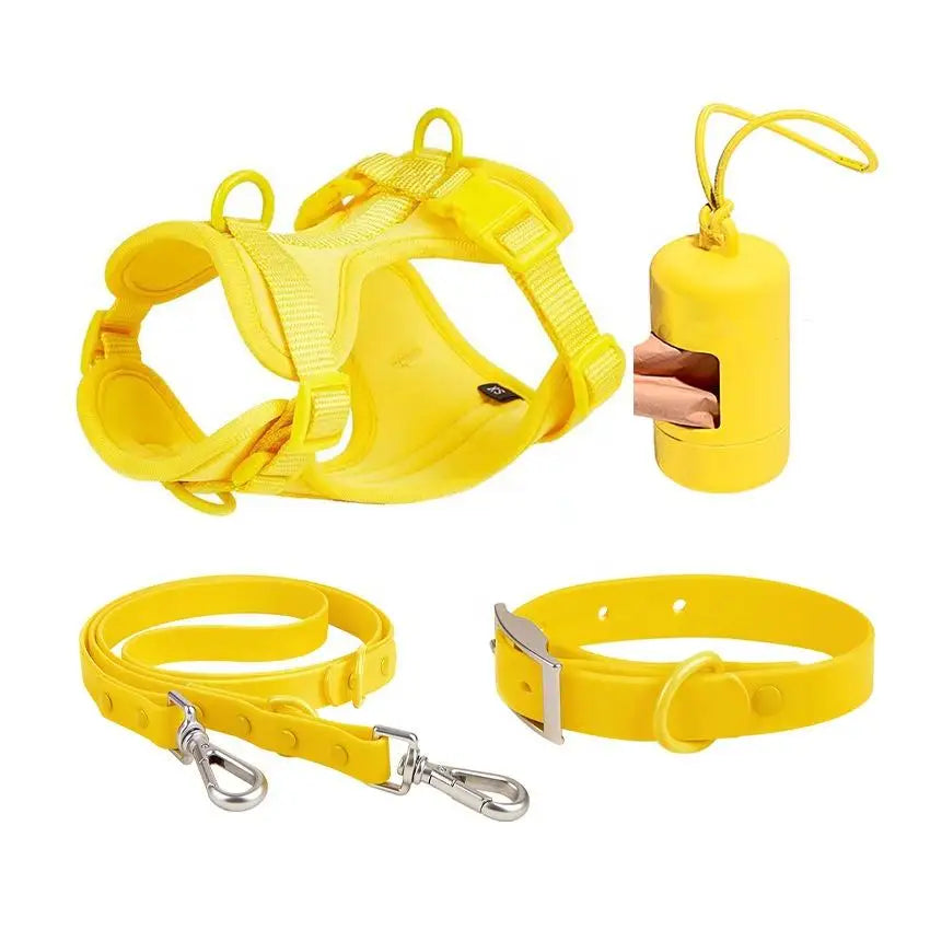 Set harnais, laisse et collier imperméables pour chien – photo 1 – Frippin'Dealz