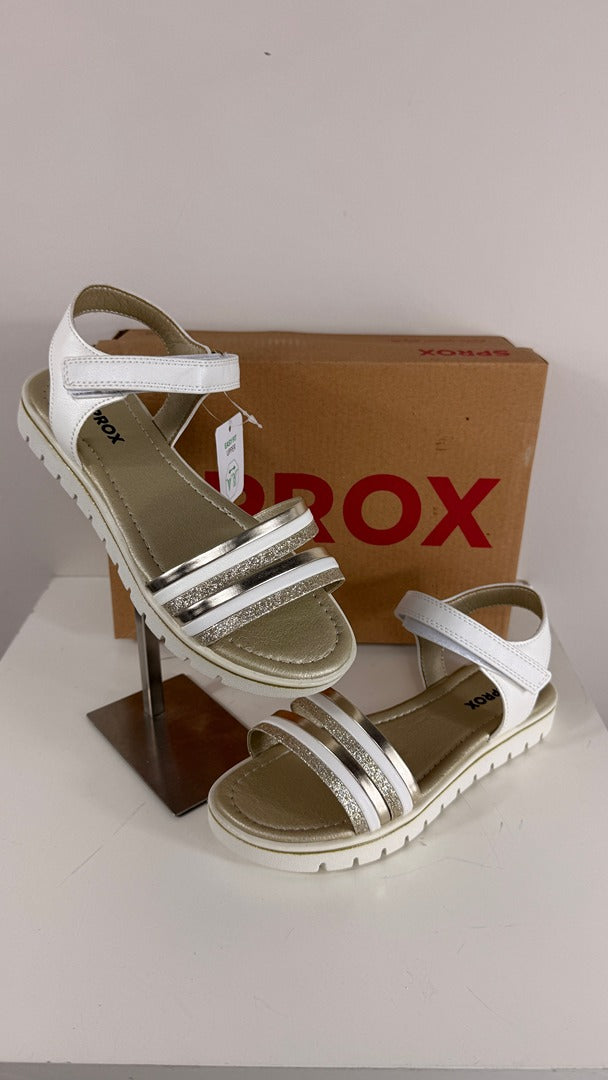 Sprox sandales filles blanches et dorées taille 35 neuves 1