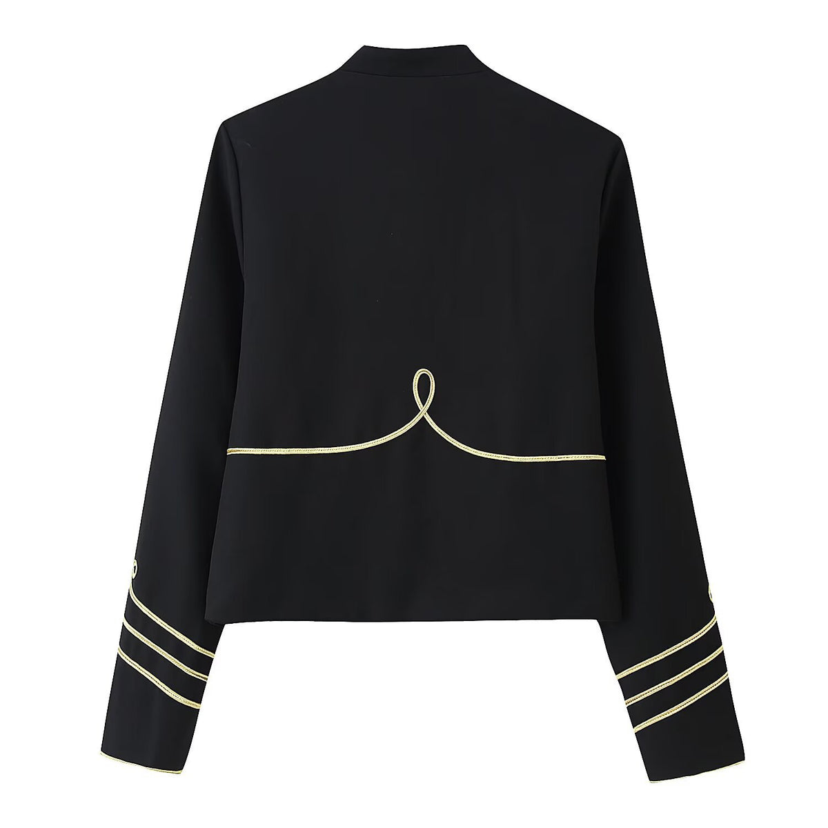 Veste rétro col montant double boutonnage doré femme – photo 11 – Frippin'Dealz