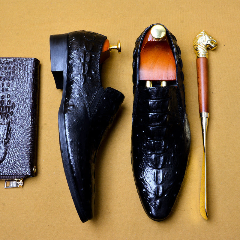 Mocassins homme en cuir motif crocodile, 3 coloris 3