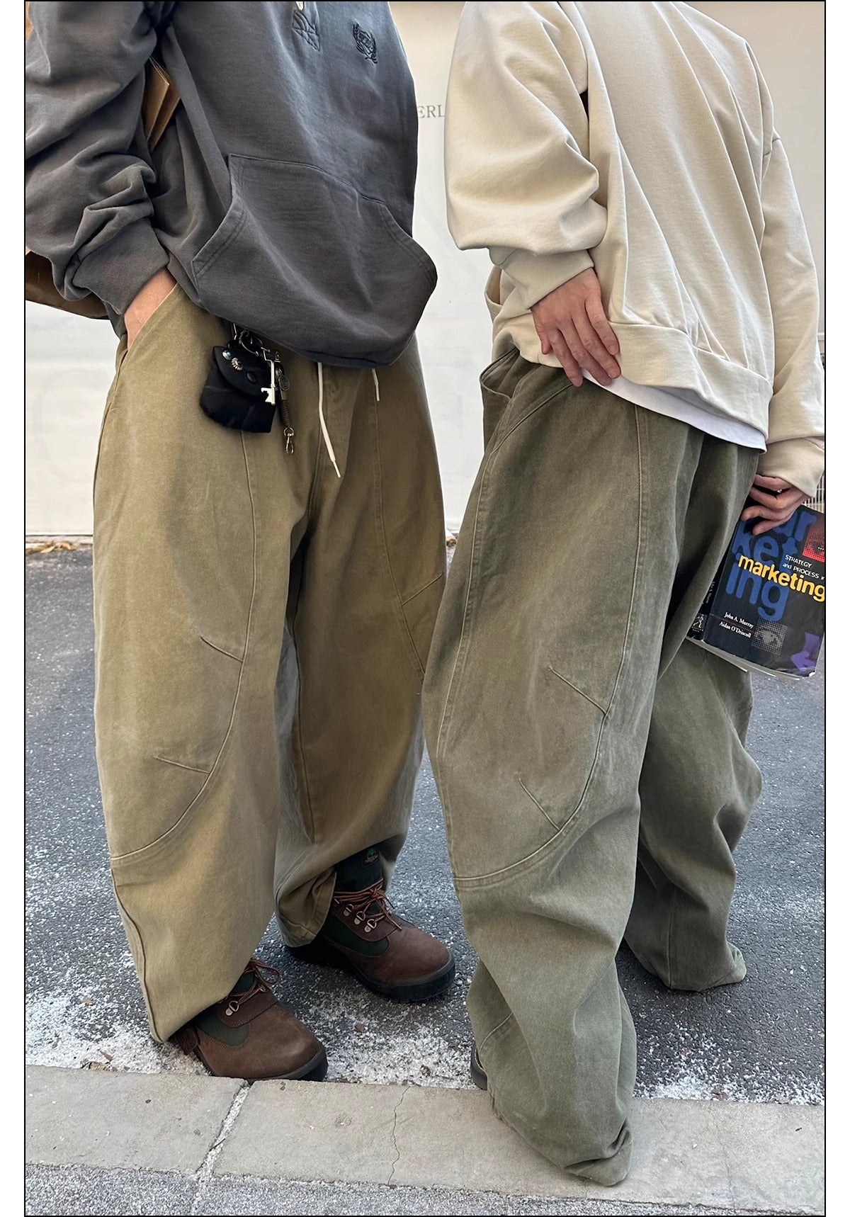 Jean droit large rétro pour homme, pantalon déstructuré à jambes larges 10
