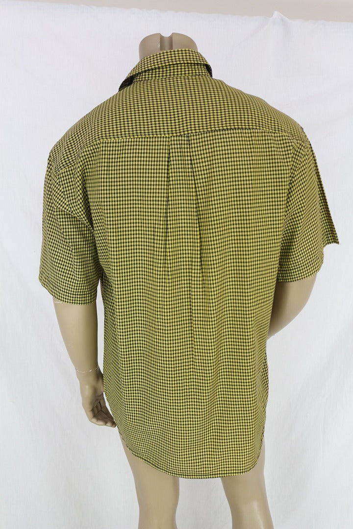 Chemise carreaux Southern Männermode coton jaune L 6