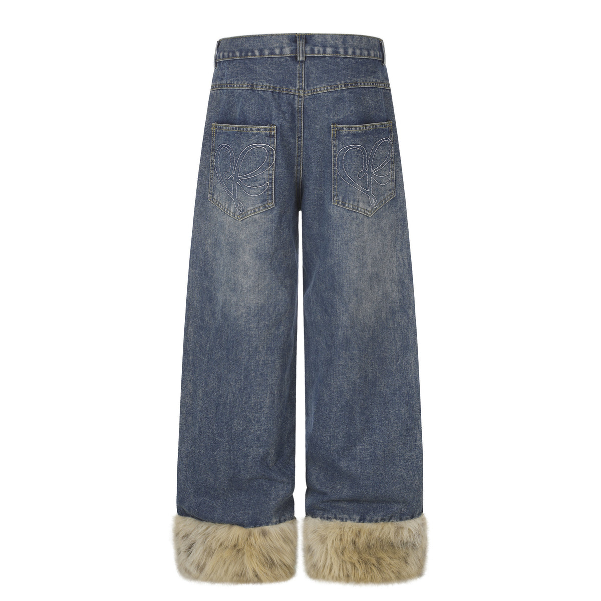 Jean large taille haute délavé effet usé pour femme, rivets et ourlets effilochés 7