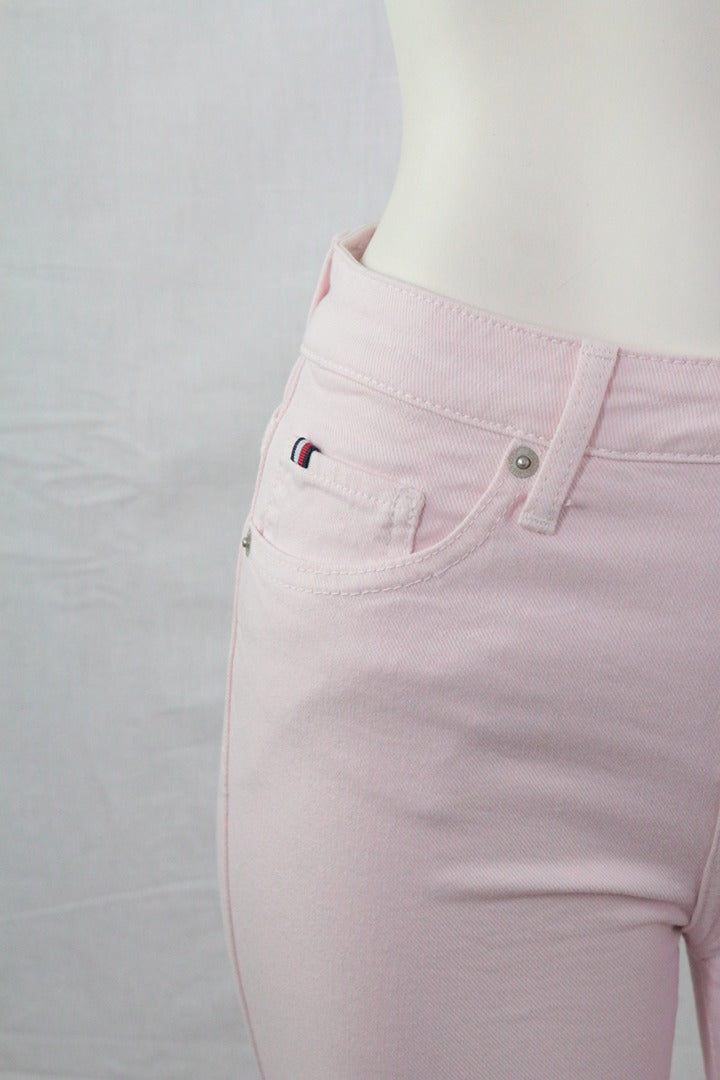 Bermuda femme Tommy Hilfiger rose clair neuf slim 26 4