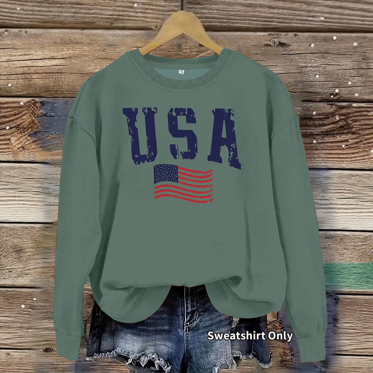Sweat-shirt col rond en molleton épais, manches lanternes, imprimé thermocollé, coupe ample, pour femme, 7 coloris 6