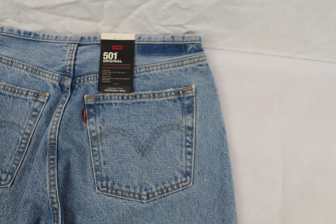 Jean Levi's 501 original destroy bleu clair 28 32 neuf 8