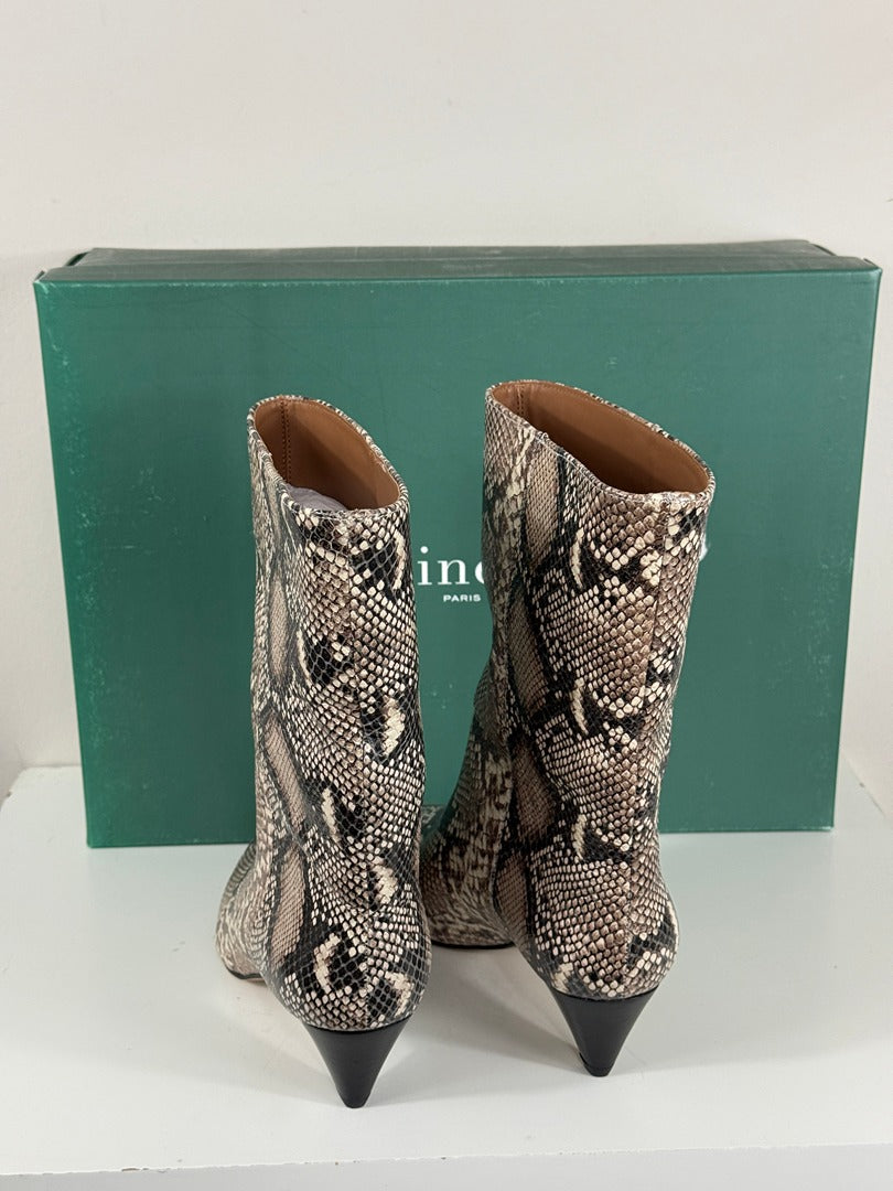 Bottes Minelli Kristen imprimé python beige 38 - Neuf avec étiquette 5