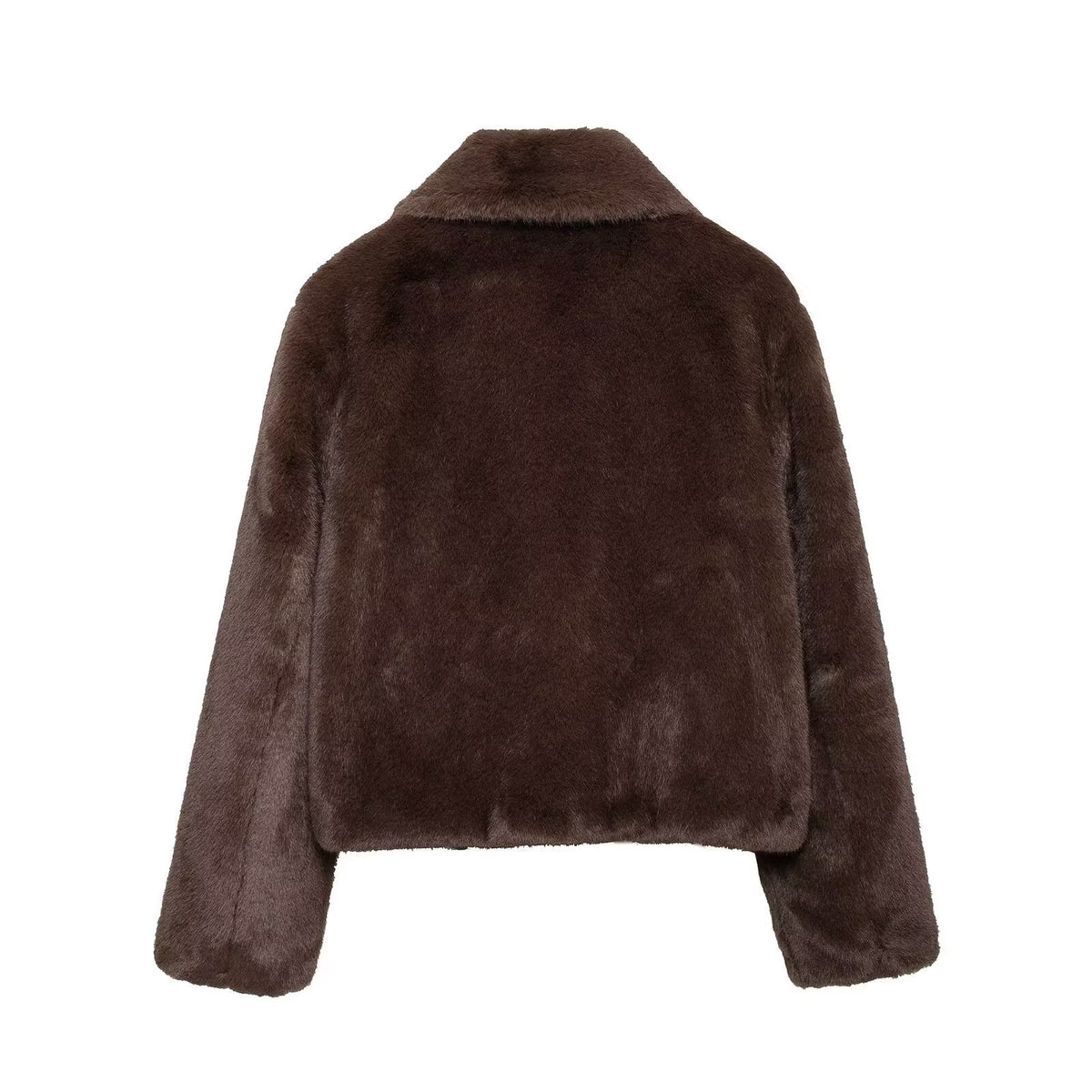Manteau fausse fourrure vison doré – photo 2 – Frippin'Dealz