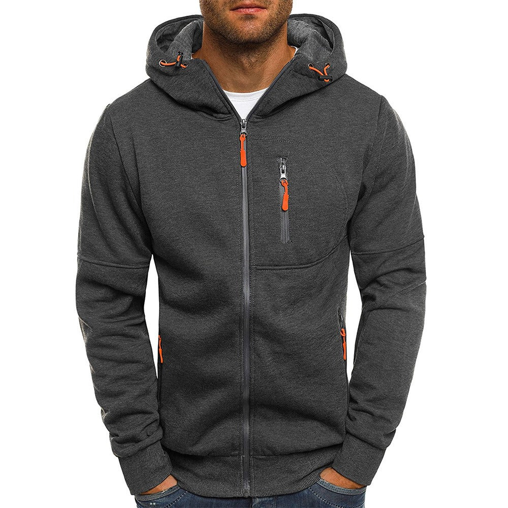 Gilet à capuche en jacquard pour homme, style sport et loisirs, 8 coloris 7