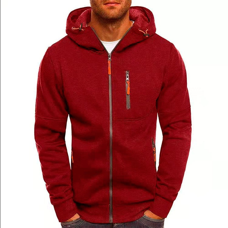 Gilet à capuche en jacquard pour homme, style sport et loisirs, 8 coloris 6