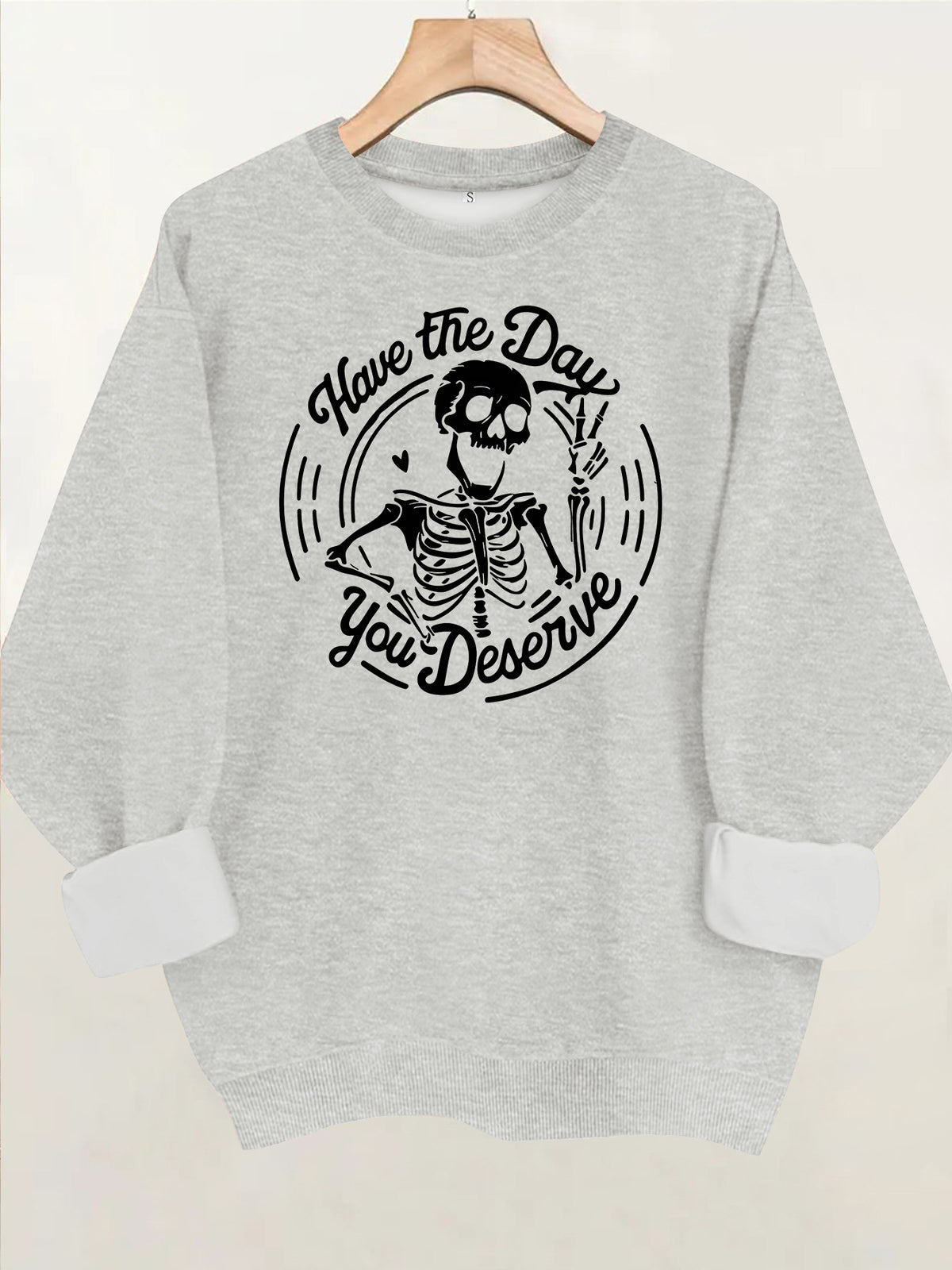 Sweat-shirt ample manches lanternes imprimé – photo 5 – Frippin'Dealz