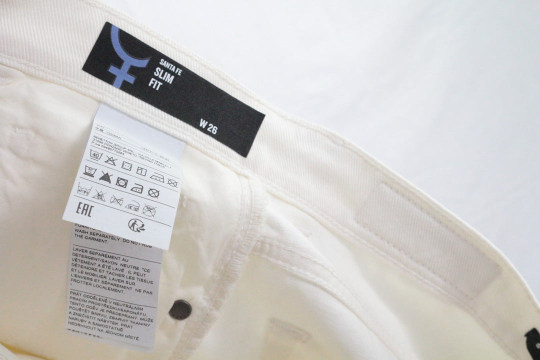 Jean slim ecru Sisley taille 26 neuf avec étiquette old money 10