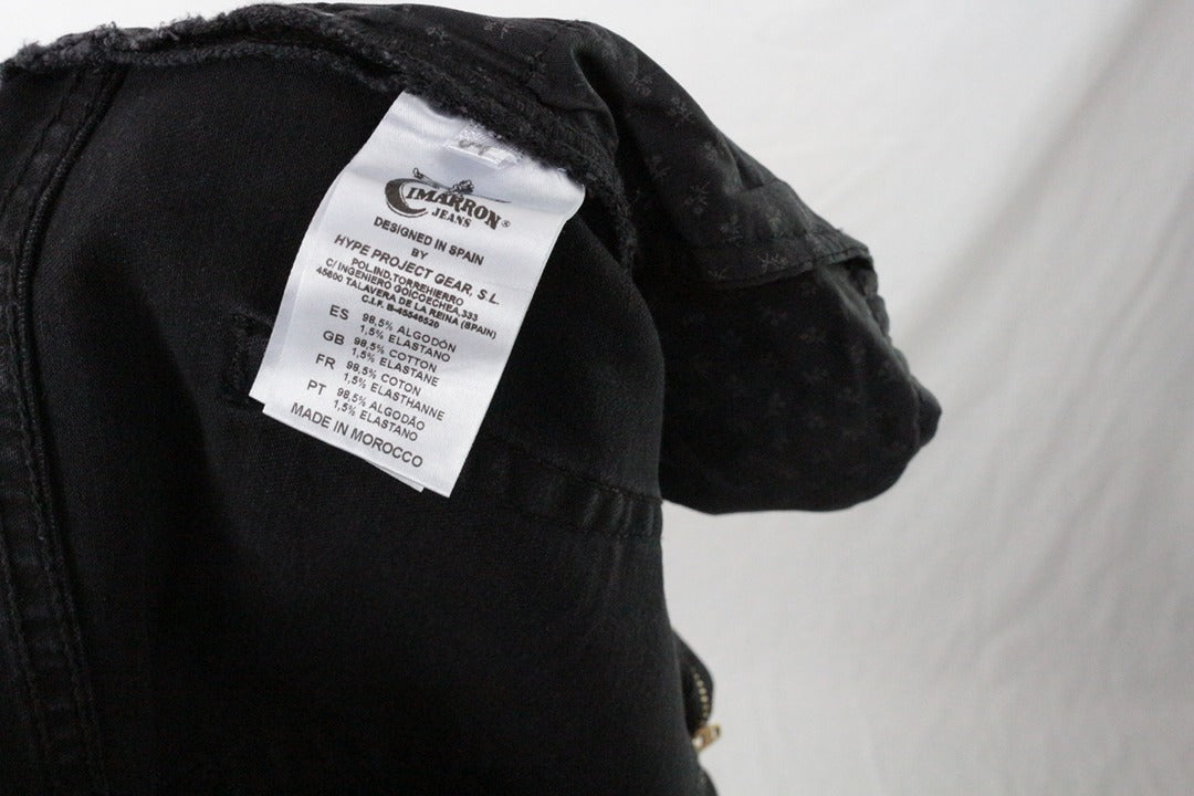 Jean évasé noir Cimarron taille haute 34 - Neuf avec étiquette vintage 90s 9