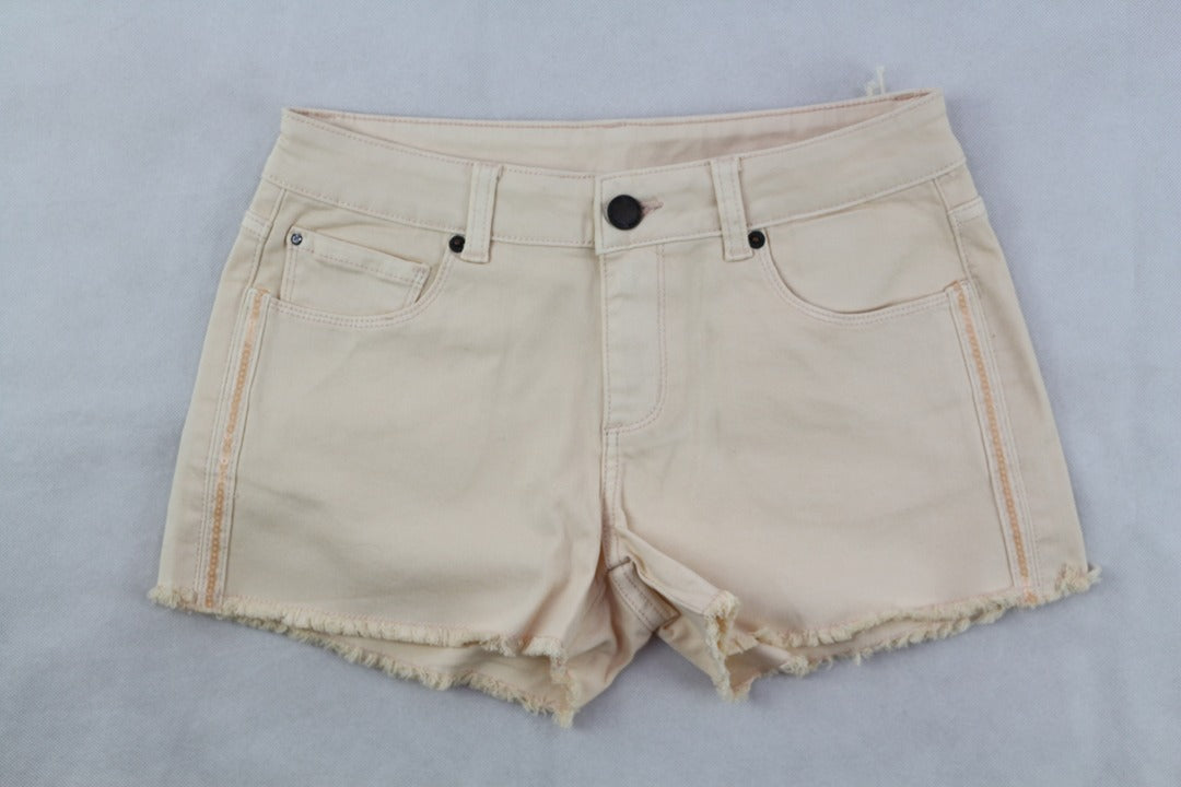 Short en jean beige 36 effiloché archive fashion 5