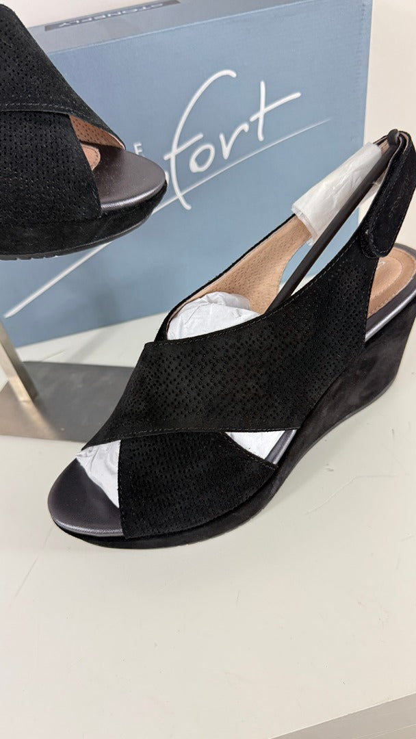 Sandales compensées Stonefly daim noir 37 confort Marlene 12
