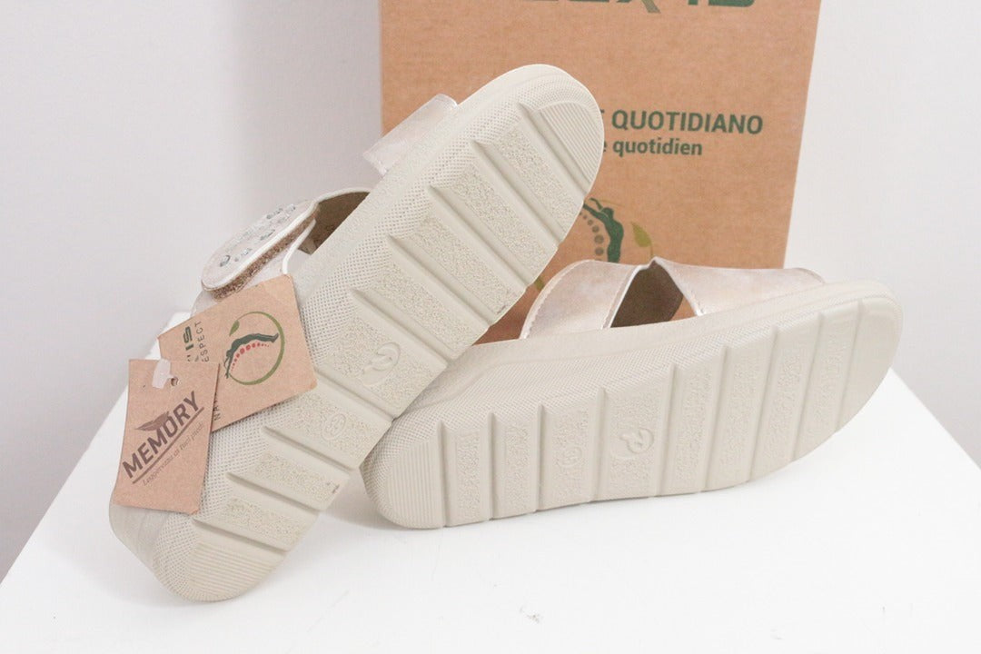 Sandales en cuir doré Flex'is Relax 17 confort T35 10