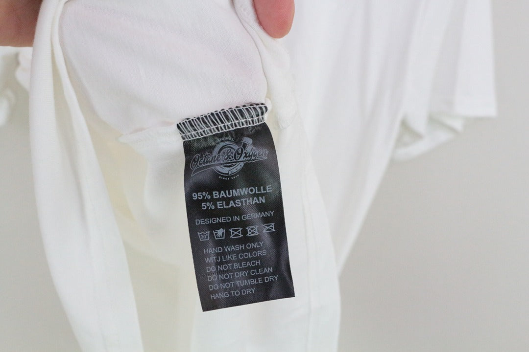T-shirt blanc Octane & Oxygen en coton neuf taille L 7