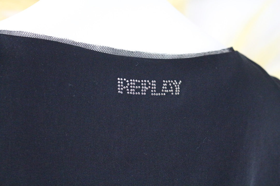Robe courte noire Replay sans manches chic 36 S 4