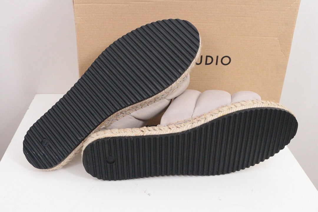 Mules plates Last Studio en cuir beige taupe 41 neuves 9